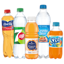 Sisi, 7UP, Rivella, Sourcy vitamin water of Crystal Clear